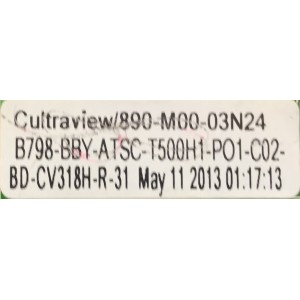 MAIN PARA TV INSIGNIA / NUMERO DE PARTE SY13083 / CV318H-R / 890-M00-03N24 / 34H048800862 / MODELO NS-50L440NA14